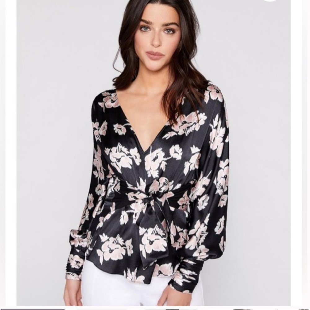 Cinq à Sept Yesenia Silk Floral Blouse, Large
